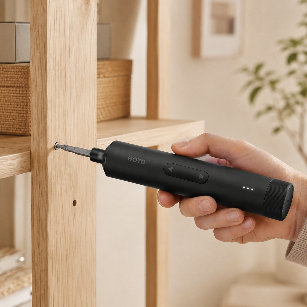 HOTO electric screwdriver in use