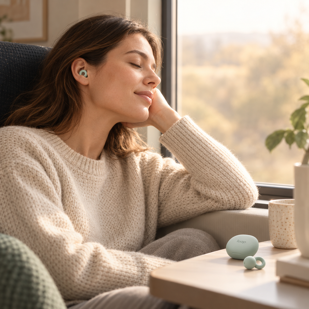 Loop Quiet 2 earplugs in use