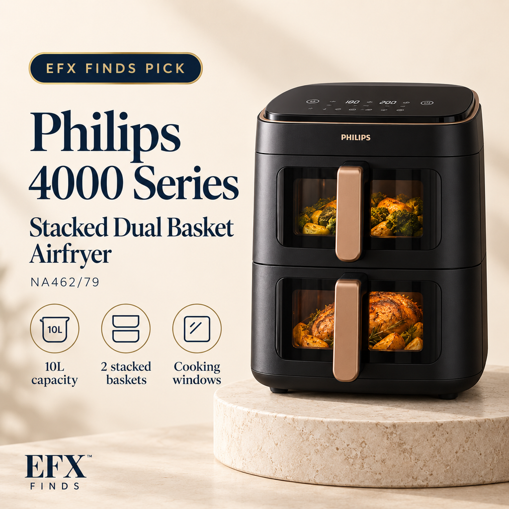 Philips 4000 Series stacked dual basket air fryer NA462/79
